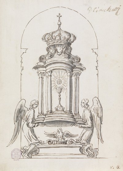 Design for a Tabernacle Door to be Executed in Bronze by G B C